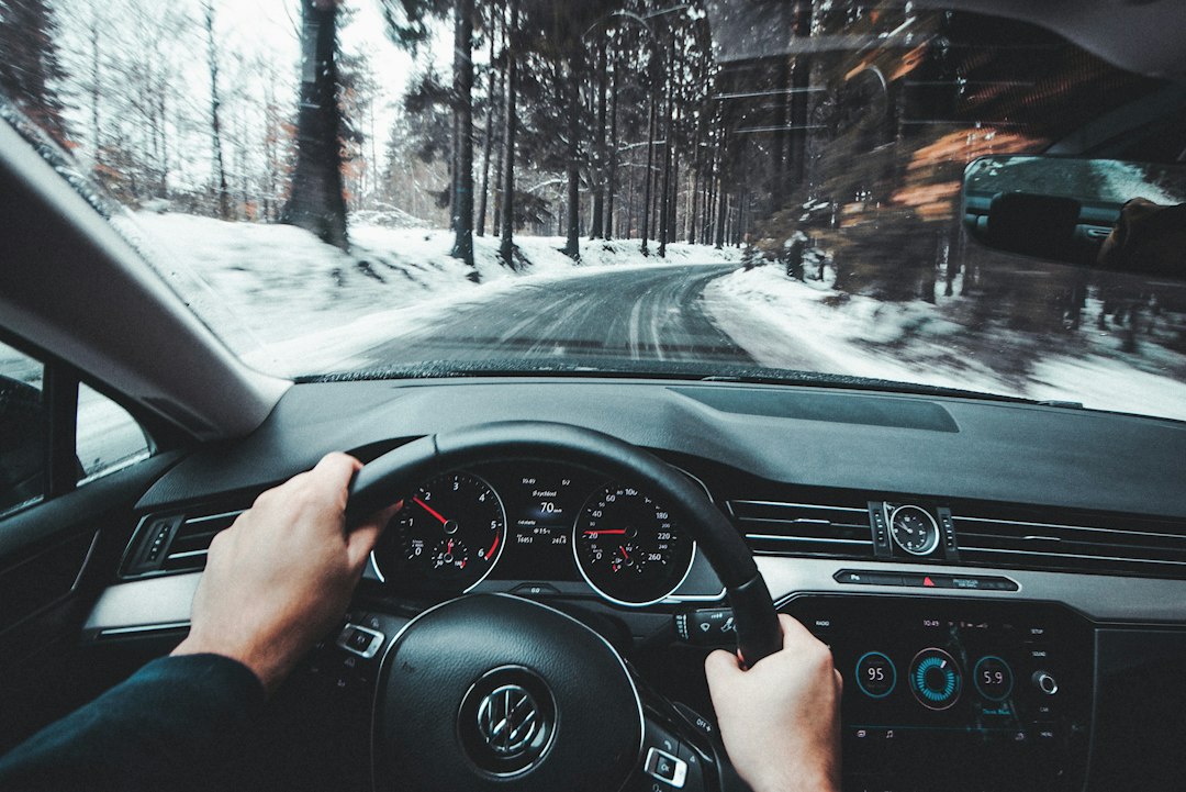 Auto am Straßenrand als Symbol für sicheres Anhalten bei Panik während der Fahrt